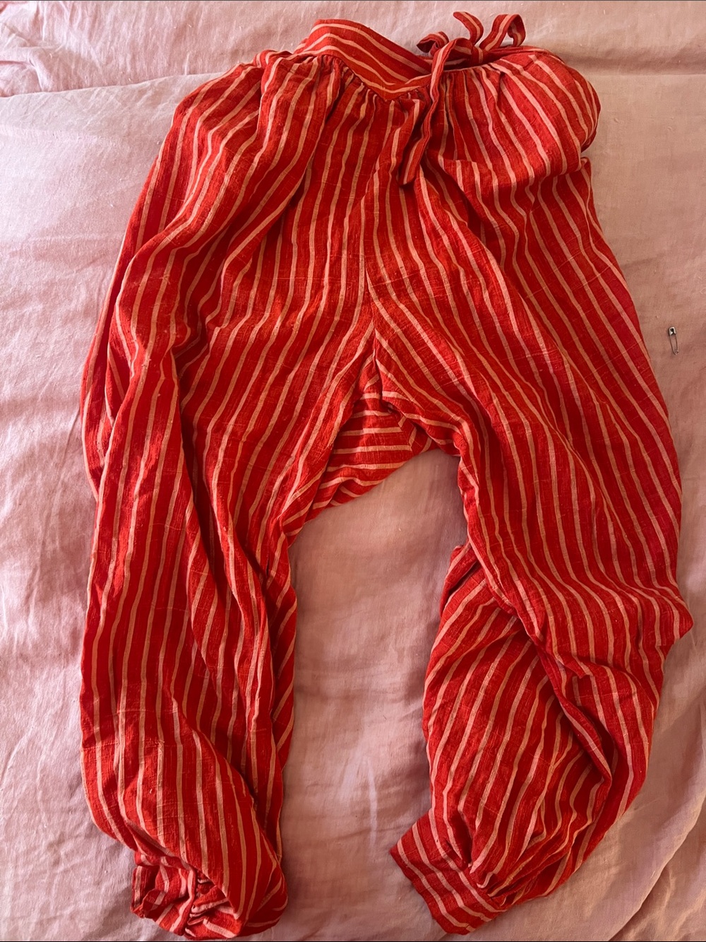 Vintage raw silk Harem Pants